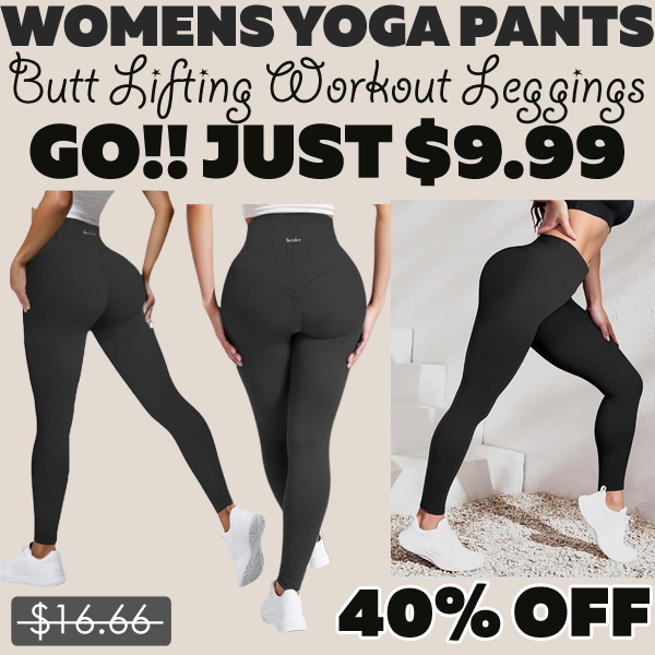 Butt Lifting Workout Leggings Only $9.99 (Regularly $16.66)