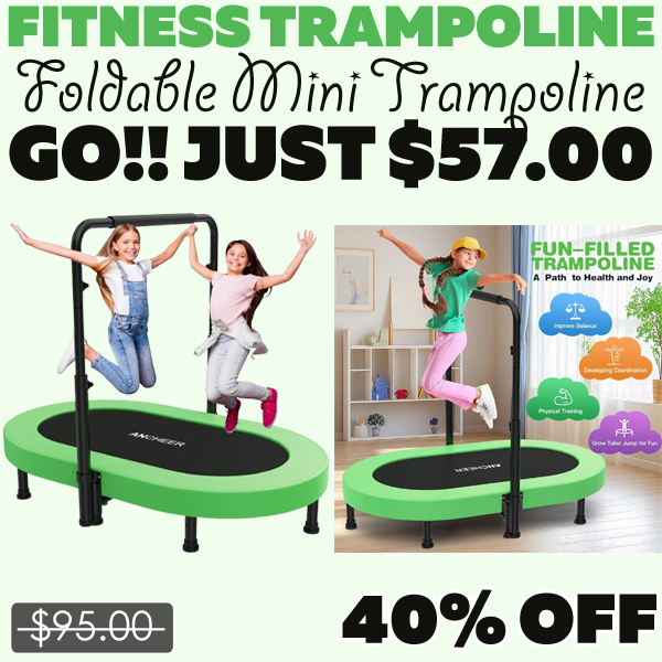 Foldable Mini Trampoline Only $57.00 (Regularly $95.00)