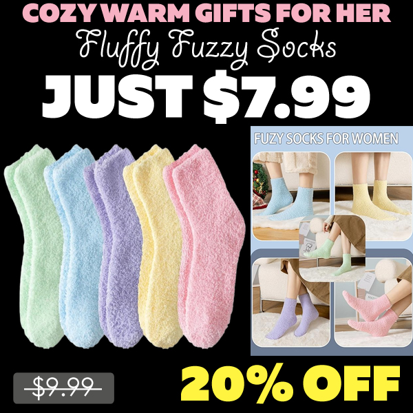 Fluffy Fuzzy Socks Only $7.99 (Regularly $9.99)