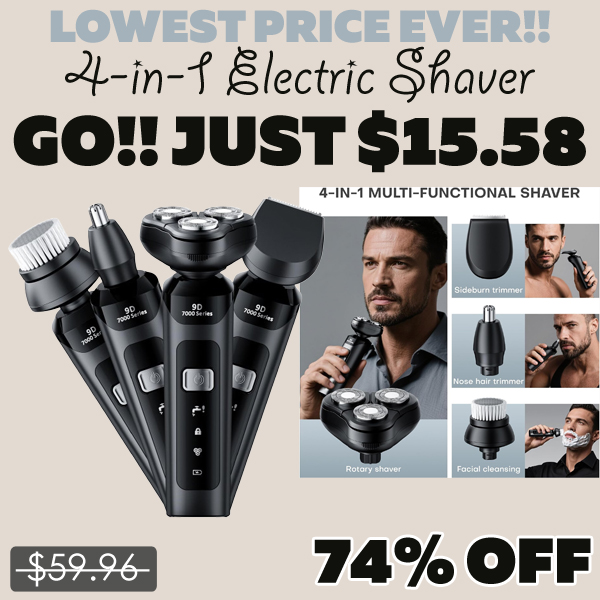4-in-1 Electric Shaver Only $15.58 (Regularly $59.96)