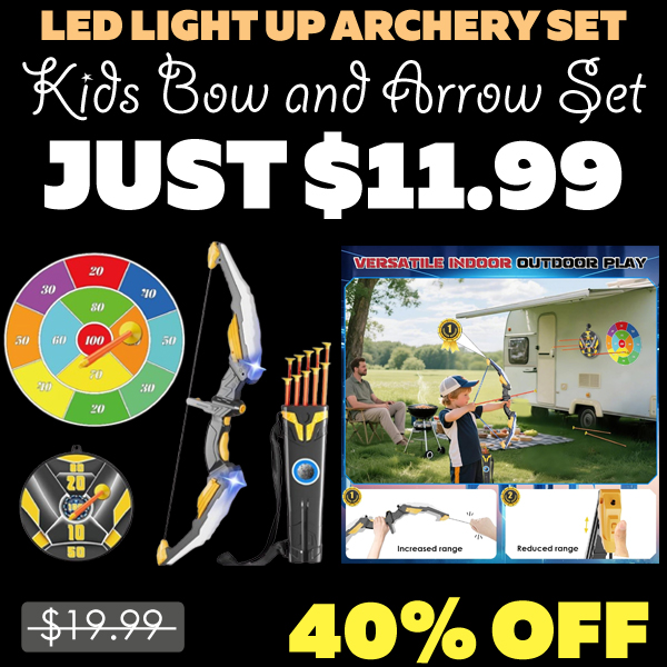 Kids Bow and Arrow Set Only $11.99 (Regularly $19.99)