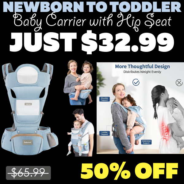 Baby Carrier with Hip Seat Only $32.99 (Regularly $65.99)
