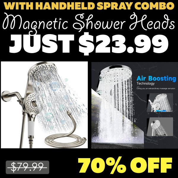 Magnetic Shower Heads Only $23.99 (Regularly $79.99)