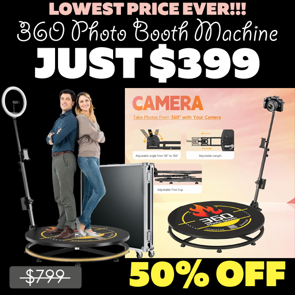 360 Photo Booth Machine Only $399 (Regularly $799)