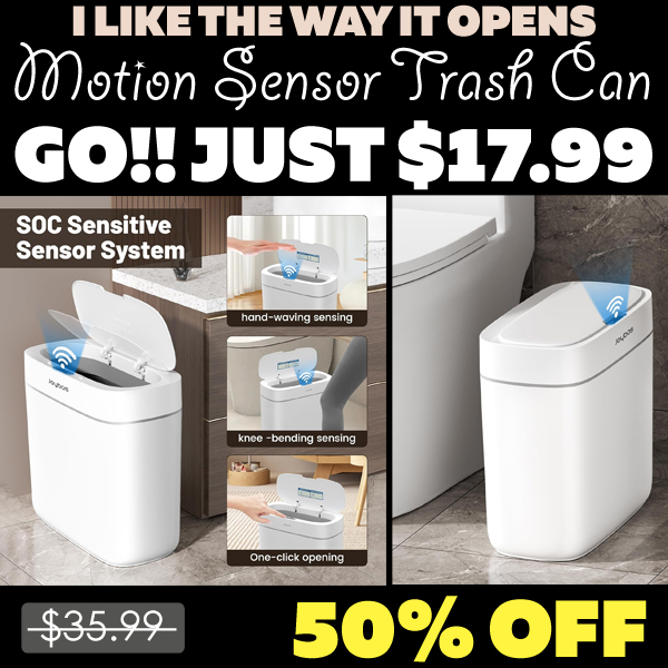 Motion Sensor Trash Can Only $17.99 (Regularly $35.99)