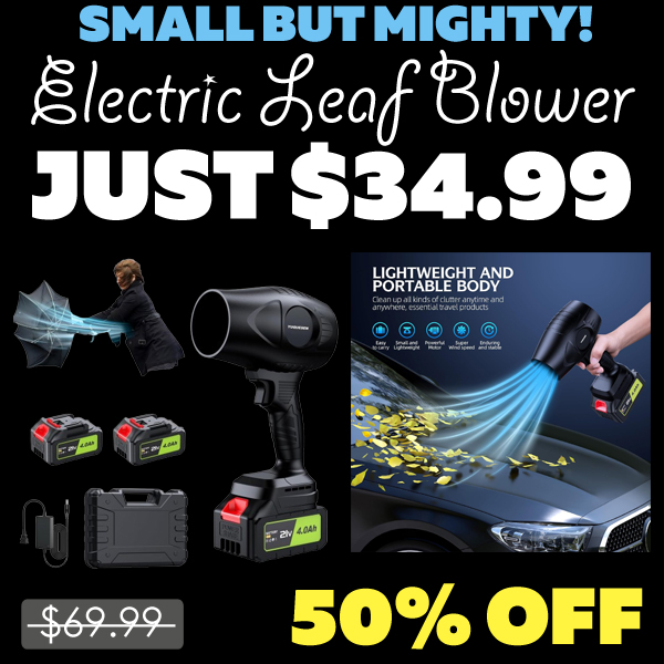 Electric Leaf Blower Only $34.99 (Regularly $69.99)