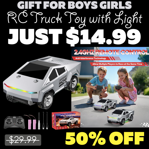 RC Truck Toy with Light Only $14.99 (Regularly $29.99)