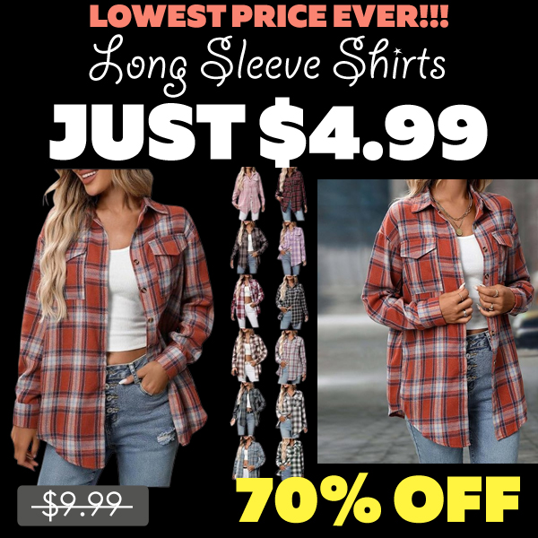 Long Sleeve Shirts Only $4.99 (Regularly $9.99)