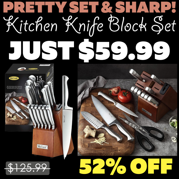 Kitchen Knife Block Set Only $59.99 (Regularly $125.99)