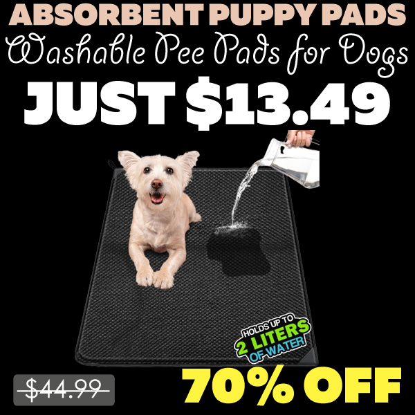 Washable Pee Pads for Dogs Only $13.49 (Regularly $44.99)