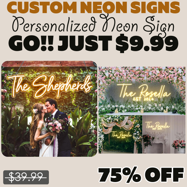Personalized Neon Sign Only $9.99 (Regularly $39.99)