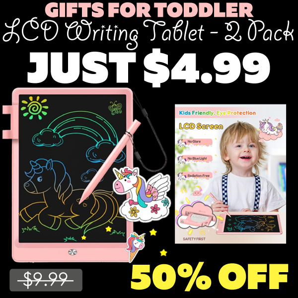 LCD Writing Tablet - 2 Pack Only $4.99 (Regularly $9.99)