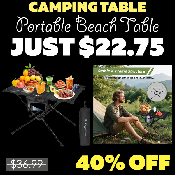 Portable Beach Table Only $22.75 (Regularly $36.99)