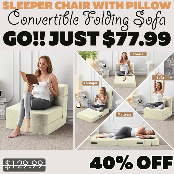 Convertible Folding Sofa Only $77.99 (Regularly $129.99)