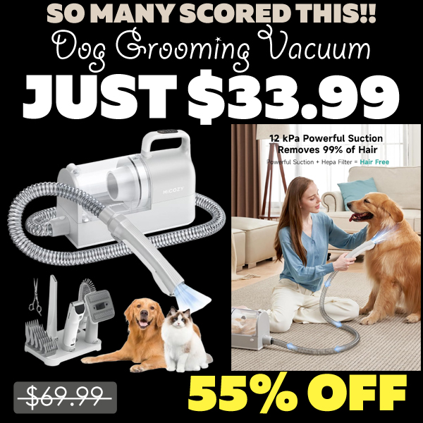 Dog Grooming Vacuum Only $33.99 (Regularly $69.99)