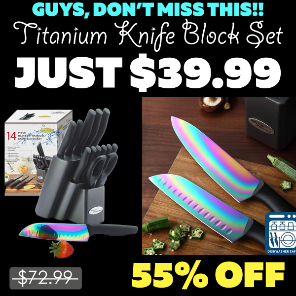 Titanium Knife Block Set Only $39.99 (Regularly $72.99)