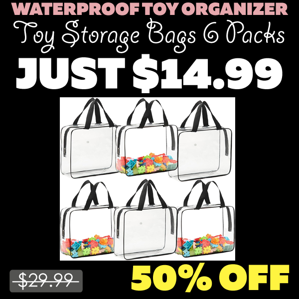 Toy Storage Bags 6 Packs Only $14.99 (Regularly $29.99)
