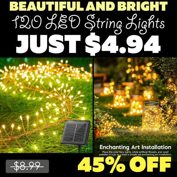 120 LED String Lights Only $4.94 (Regularly $8.99)
