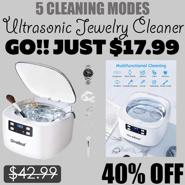 Ultrasonic Jewelry Cleaner Only $17.99 (Regularly $42.99)