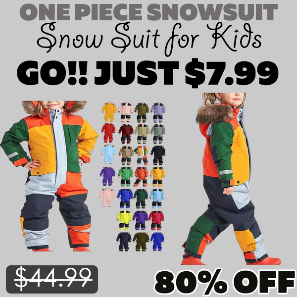 Snow Suit for Kids Only $7.99 (Regularly $44.99)
