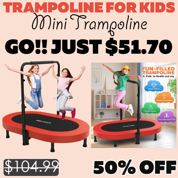 Mini Trampoline Only $51.70 (Regularly $104.99)