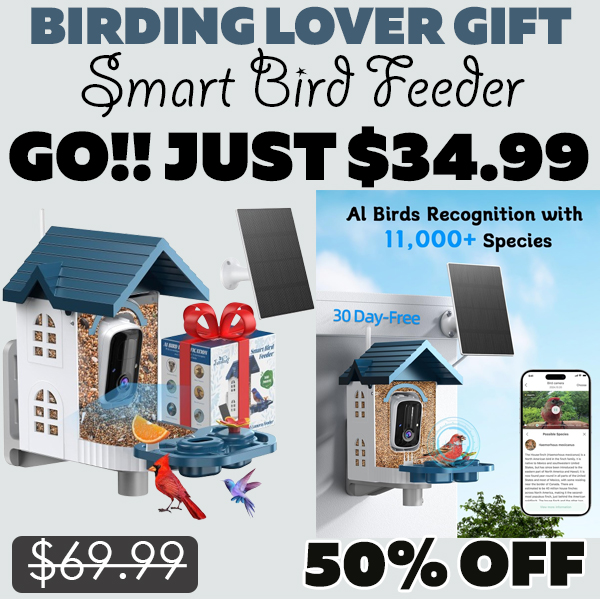 Smart Bird Feeder Only $34.99 (Regularly $69.99)