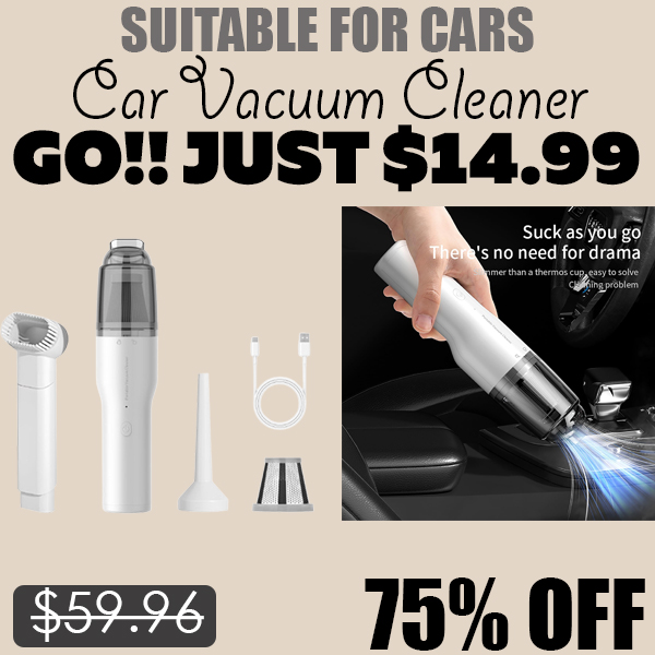 Car Vacuum Cleaner Only $14.99 (Regularly $59.96)