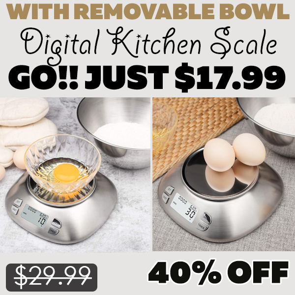 Digital Kitchen Scale Only $17.99 (Regularly $29.99)