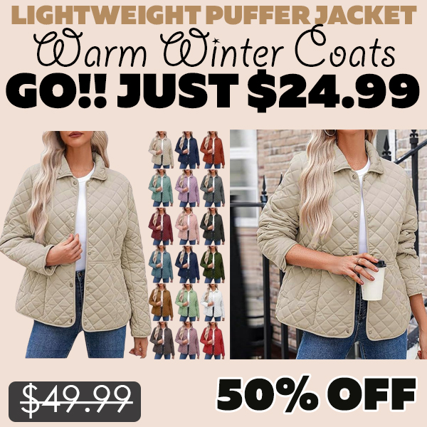 Warm Winter Coats Only $24.99 (Regularly $49.99)