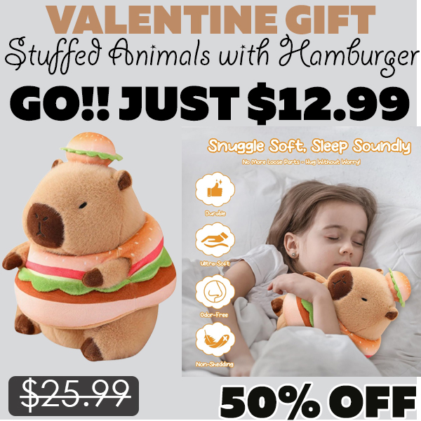 Stuffed Animals with Hamburger Only $12.99 (Regularly $25.99)