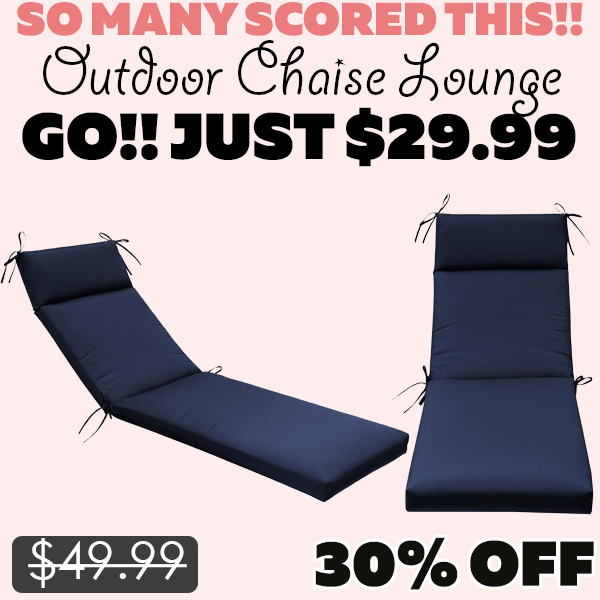 Outdoor Chaise Lounge Only $29.99 (Regularly $49.99)