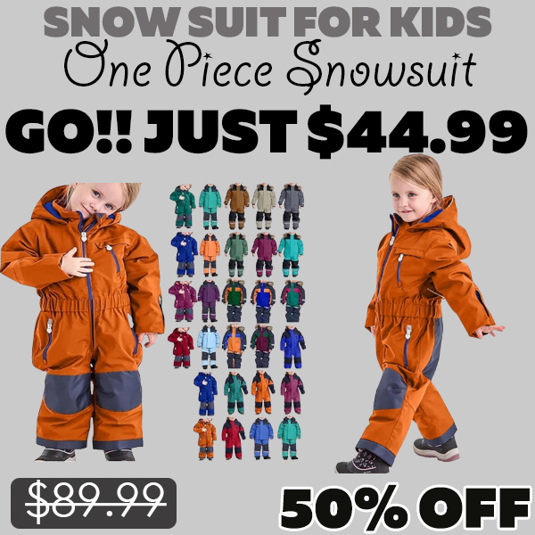 One Piece Snowsuit Only $44.99 (Regularly $89.99)