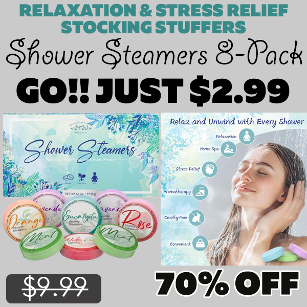 Shower Steamers 8-Pack Only $2.99 (Regularly $9.99)