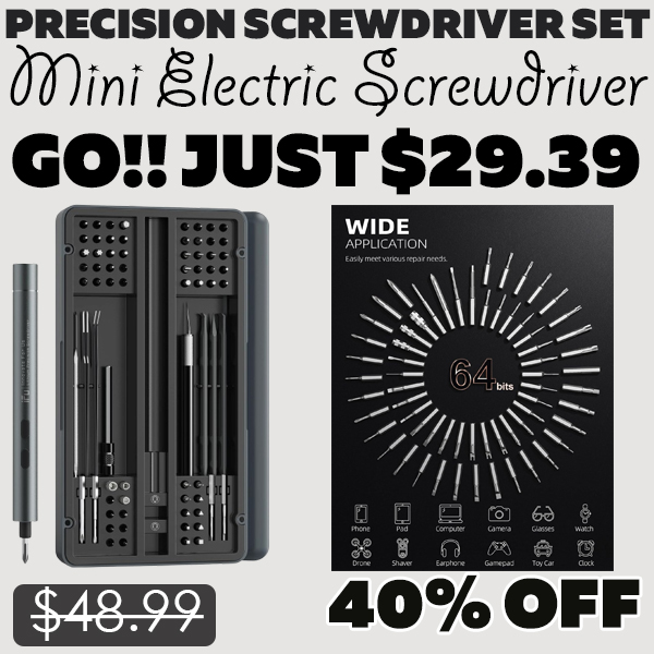 Mini Electric Screwdriver Only $29.39 (Regularly $48.99)