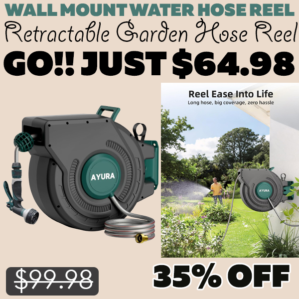 Retractable Garden Hose Reel Only $64.98 (Regularly $99.98)