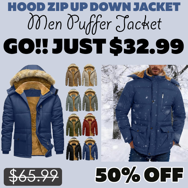 Men Puffer Jacket Only $32.99 (Regularly $65.99)