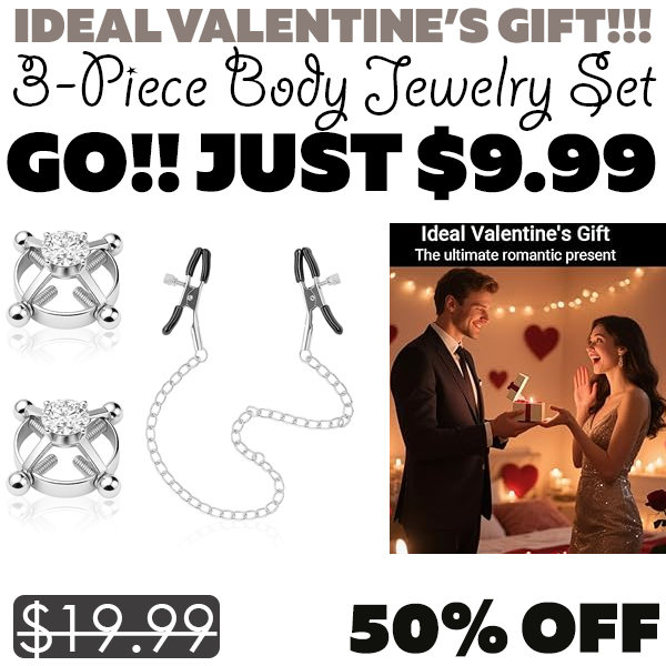 3-Piece Body Jewelry Set Only $9.99 (Regularly $19.99)
