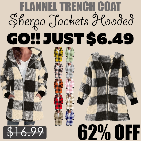 Sherpa Jackets Hooded Only $6.49 (Regularly $16.99)