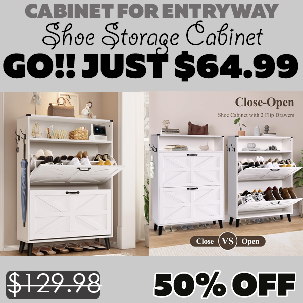 Shoe Storage Cabinet Only $64.99 (Regularly $129.98)