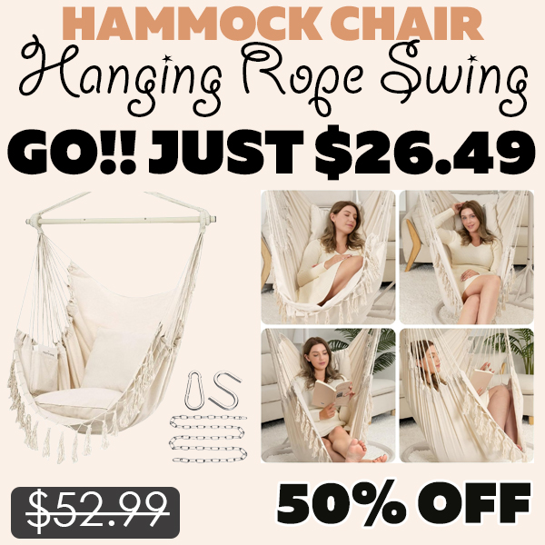 Hanging Rope Swing Only $26.49 (Regularly $52.99)