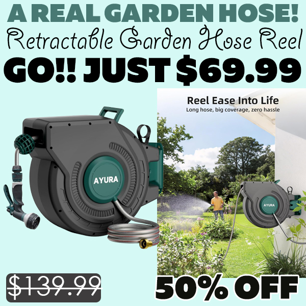 Retractable Garden Hose Reel Only $69.99 (Regularly $139.99)