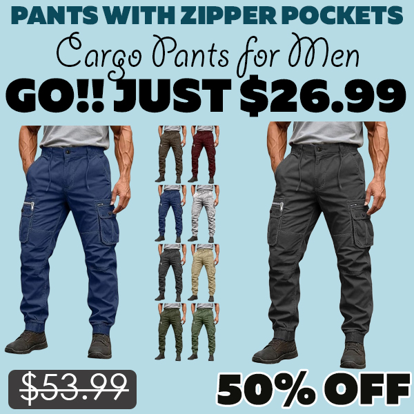 Cargo Pants for Men Only $26.99 (Regularly $53.99)