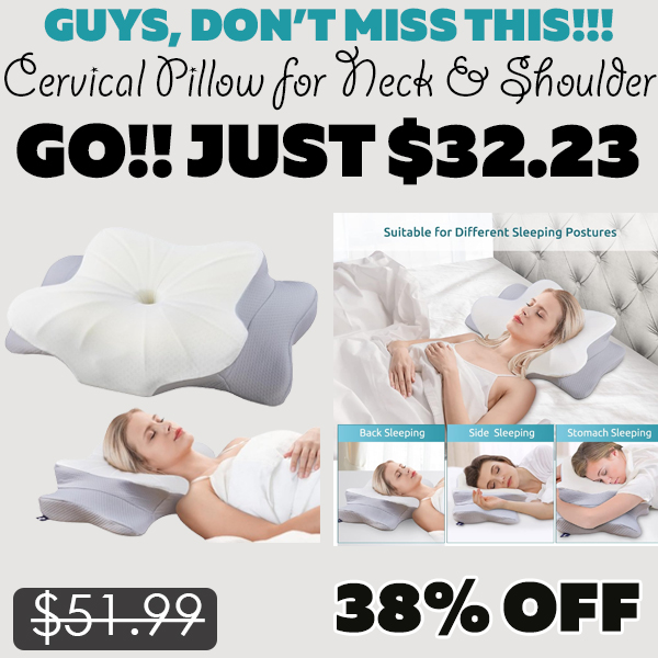 Cervical Pillow for Neck and Shoulder Only $32.23 (Regularly $51.99)