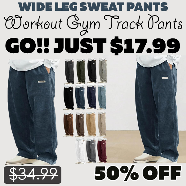 Workout Gym Track Pants Only $17.99 (Regularly $34.99)