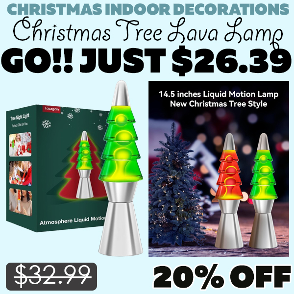 Christmas Tree Lava Lamp Only $26.39 (Regularly $32.99)