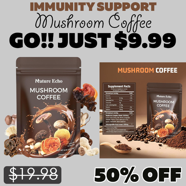 Mushroom Coffee Only $9.99 (Regularly $19.98)
