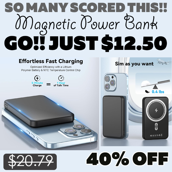 Magnetic Power Bank Only $12.50 (Regularly $20.79)