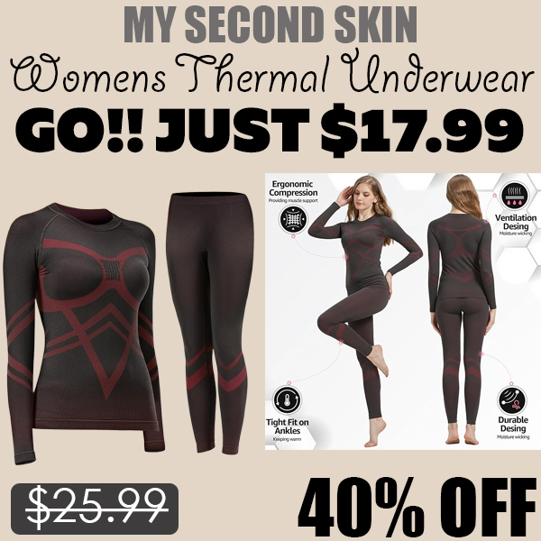 Womens Thermal Underwear Only $17.99 (Regularly $25.99)