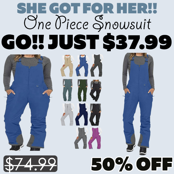 One Piece Snowsuit Only $37.99 (Regularly $74.99)