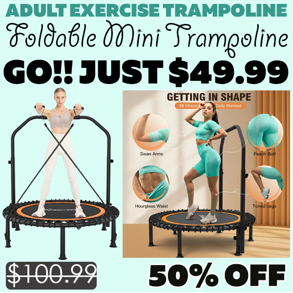 Foldable Mini Trampoline Only $49.99 (Regularly $100.99)